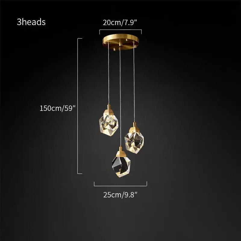 1 - 3 - 5 Nordic Led Crystal Ball Pendant - Lumen Attic