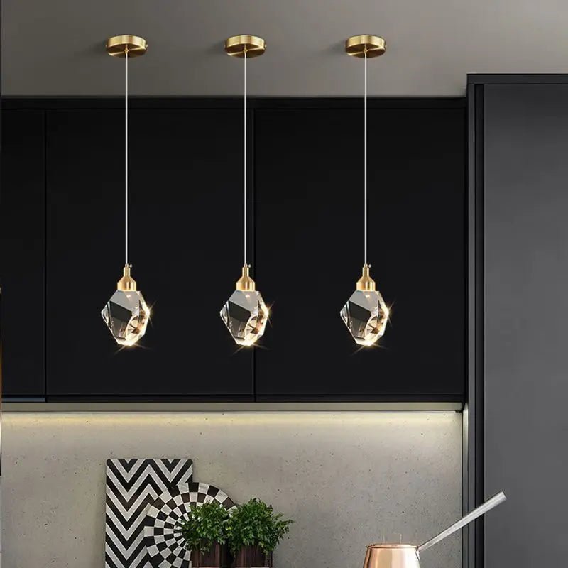 1 - 3 - 5 Nordic Led Crystal Ball Pendant - Lumen Attic