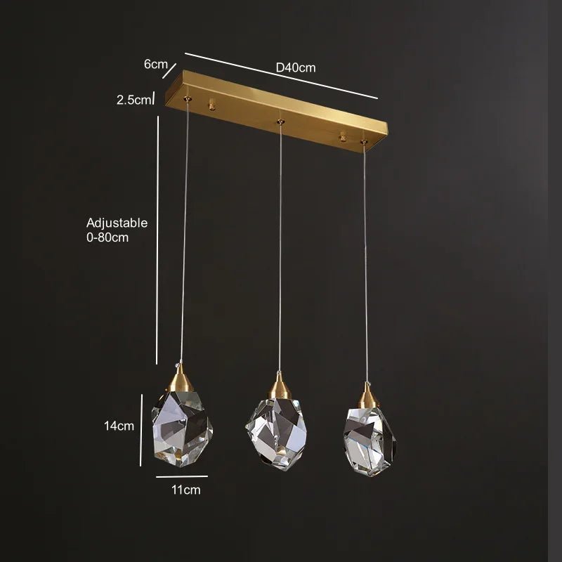 1 - 3 - 5 Nordic Led Crystal Ball Pendant - Lumen Attic