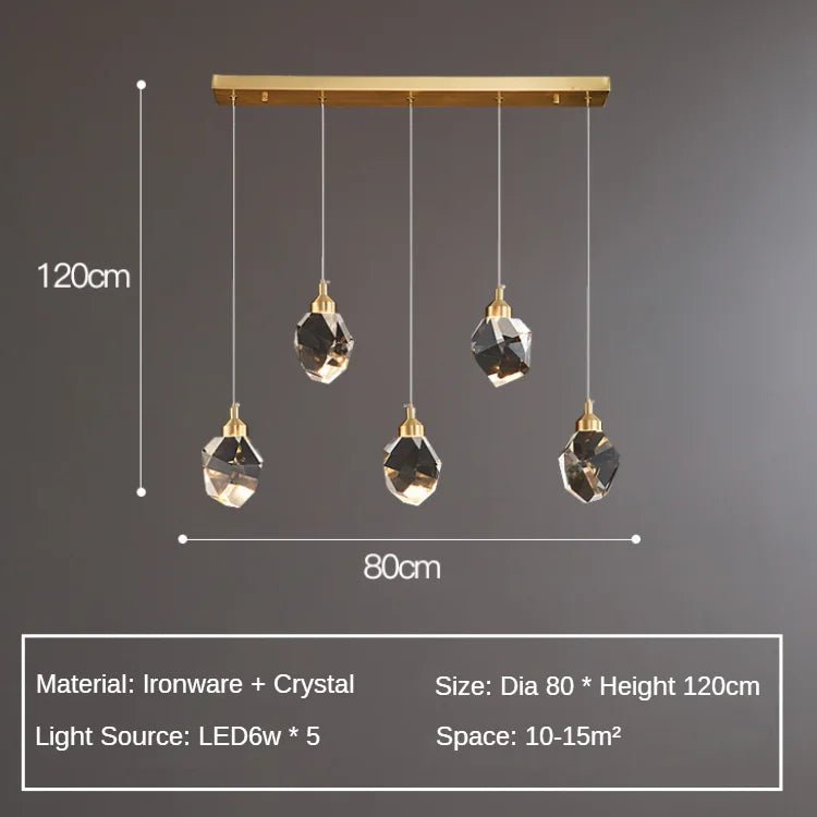 1 - 3 - 5 Nordic Led Crystal Ball Pendant - Lumen Attic