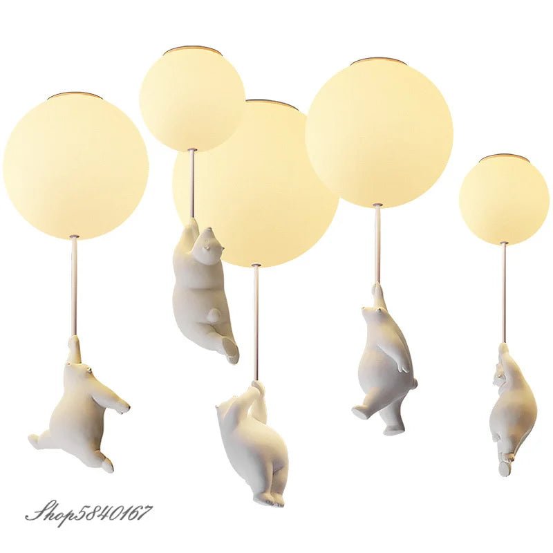 Adorable Modern Polar Bear Pendant Lights - Lumen Attic