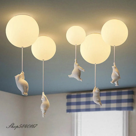 Adorable Modern Polar Bear Pendant Lights - Lumen Attic