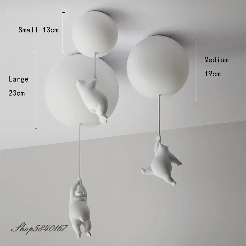 Adorable Modern Polar Bear Pendant Lights - Lumen Attic