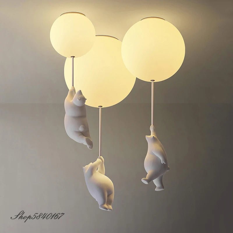 Adorable Modern Polar Bear Pendant Lights - Lumen Attic