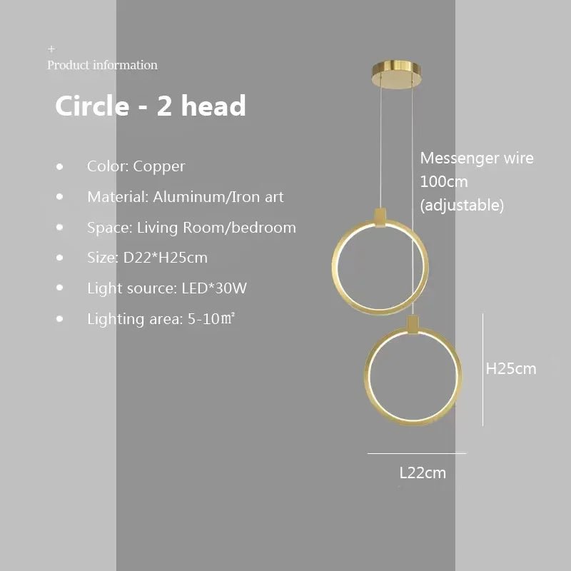 Aether Loop LED Pendant Light Modern Hanging Lamp - Lumen Attic