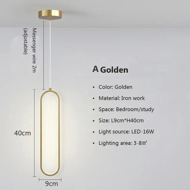 Aether Loop LED Pendant Light Modern Hanging Lamp - Lumen Attic