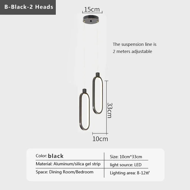 Aether Loop LED Pendant Light Modern Hanging Lamp - Lumen Attic