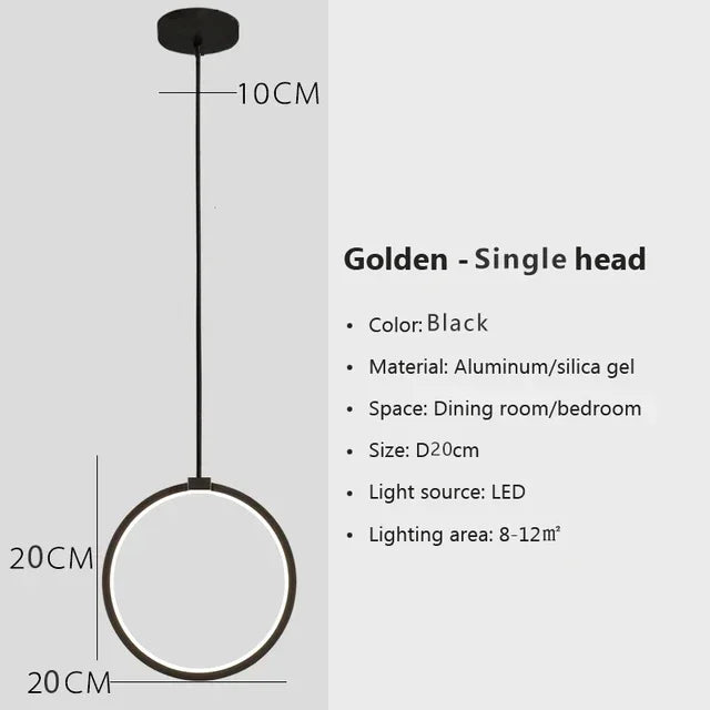 Aether Loop LED Pendant Light Modern Hanging Lamp - Lumen Attic