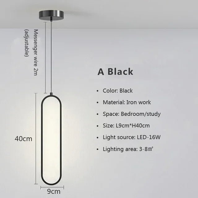 Aether Loop LED Pendant Light Modern Hanging Lamp - Lumen Attic