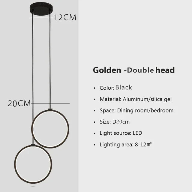 Aether Loop LED Pendant Light Modern Hanging Lamp - Lumen Attic