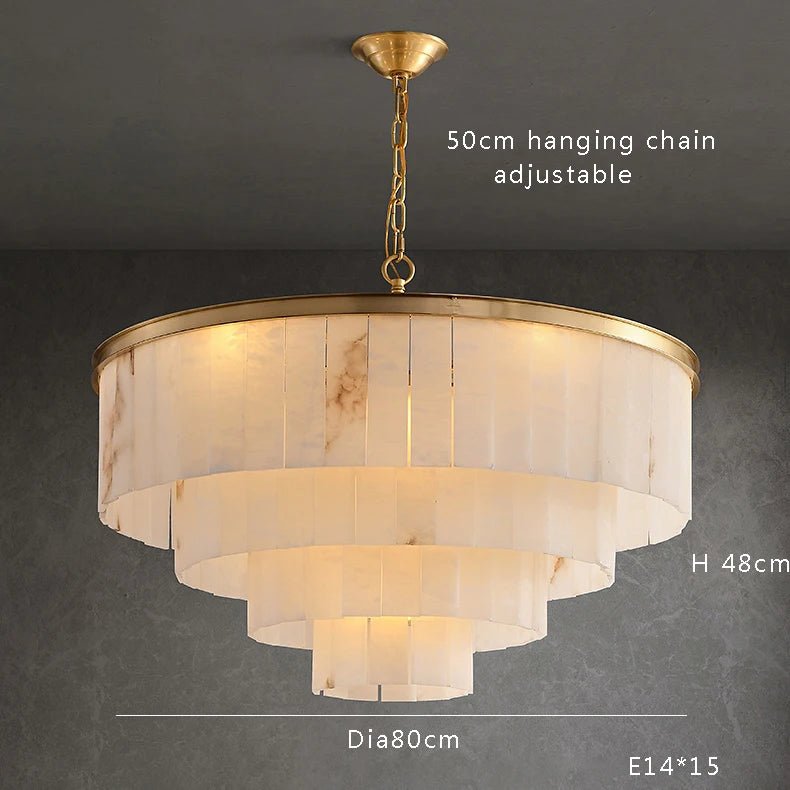 Aldolina Modern Luxury Natural Stone Led Chandeliers - Lumen Attic