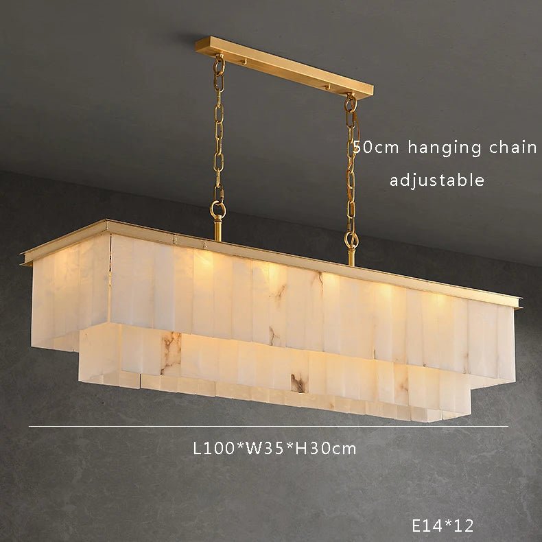 Aldolina Modern Luxury Natural Stone Led Chandeliers - Lumen Attic