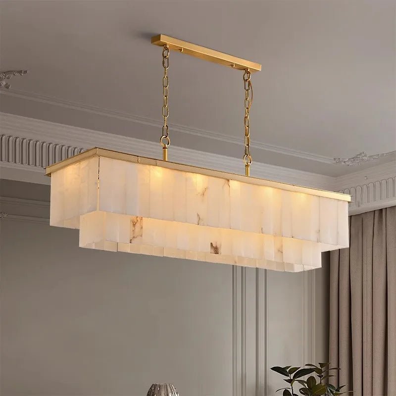 Aldolina Modern Luxury Natural Stone Led Chandeliers - Lumen Attic