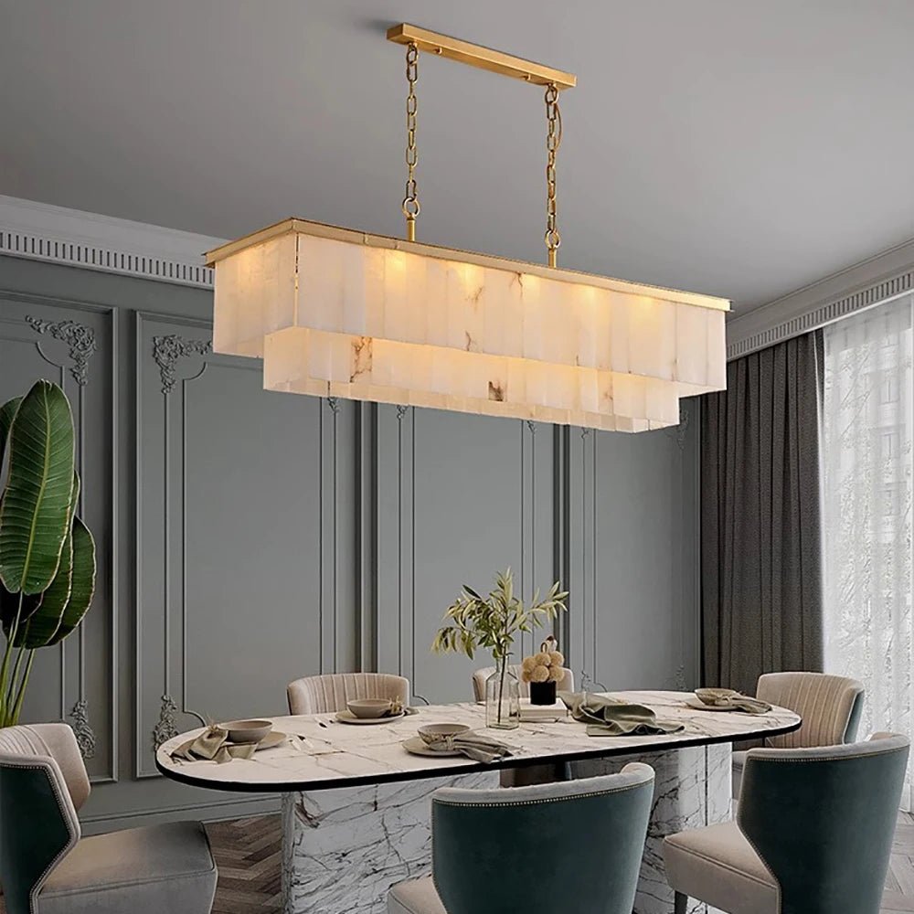 Aldolina Modern Luxury Natural Stone Led Chandeliers - Lumen Attic