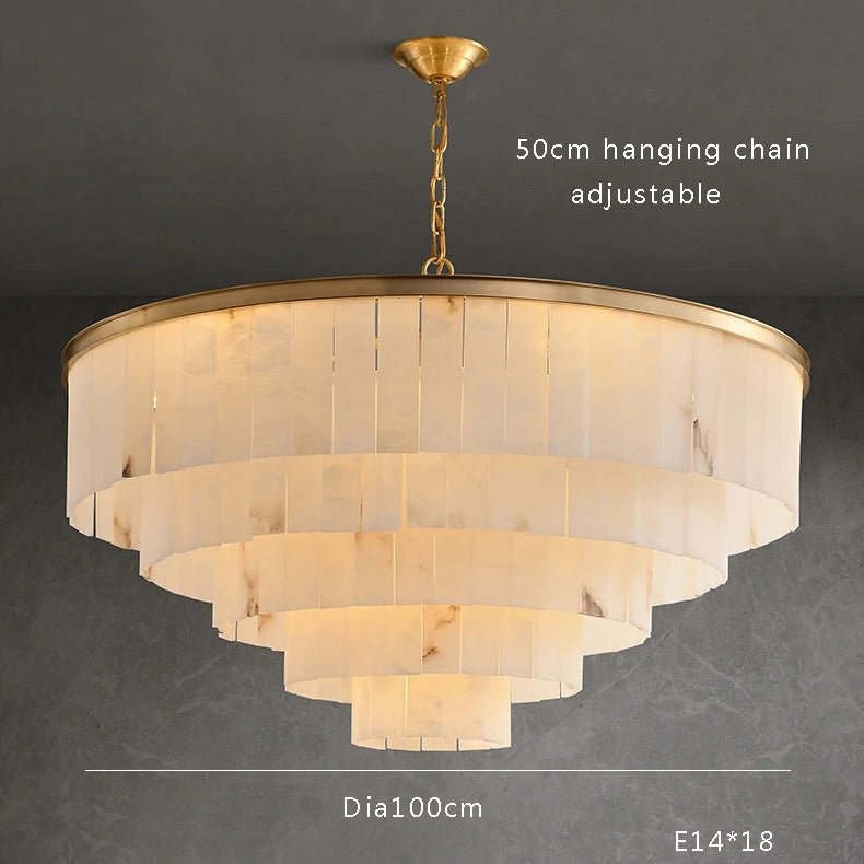 Aldolina Modern Luxury Natural Stone Led Chandeliers - Lumen Attic