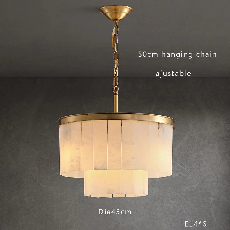 Aldolina Modern Luxury Natural Stone Led Chandeliers - Lumen Attic