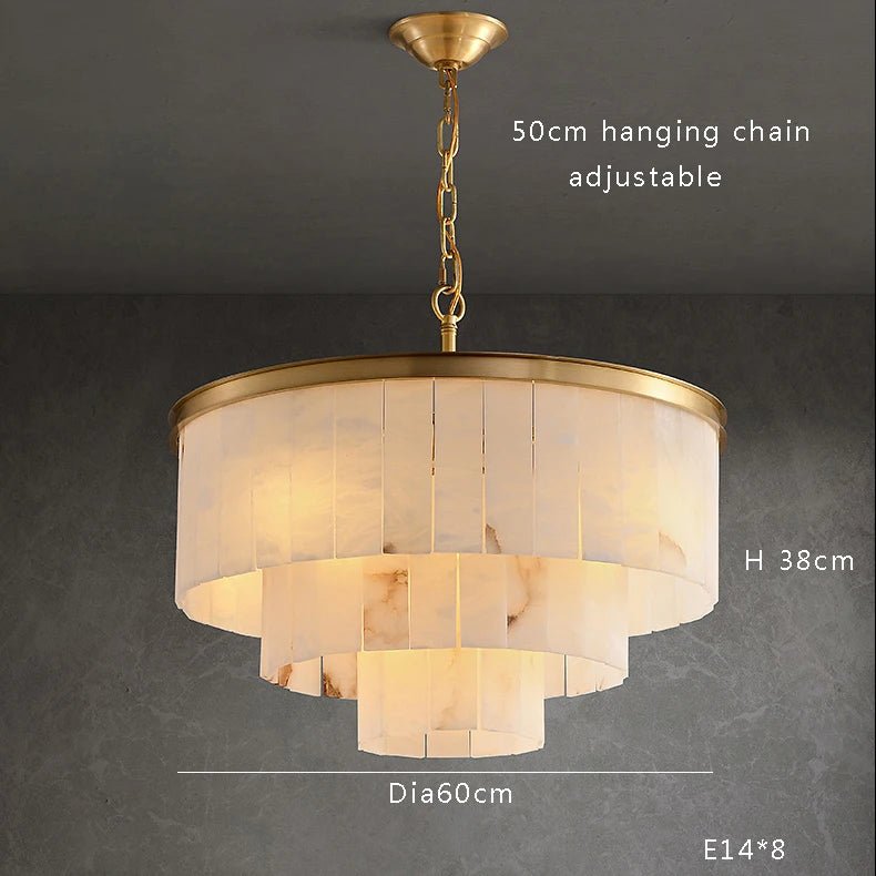 Aldolina Modern Luxury Natural Stone Led Chandeliers - Lumen Attic