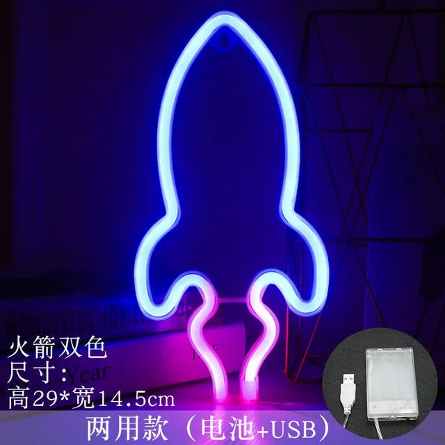 Alien and Space Neon Night Lights - Lumen Attic