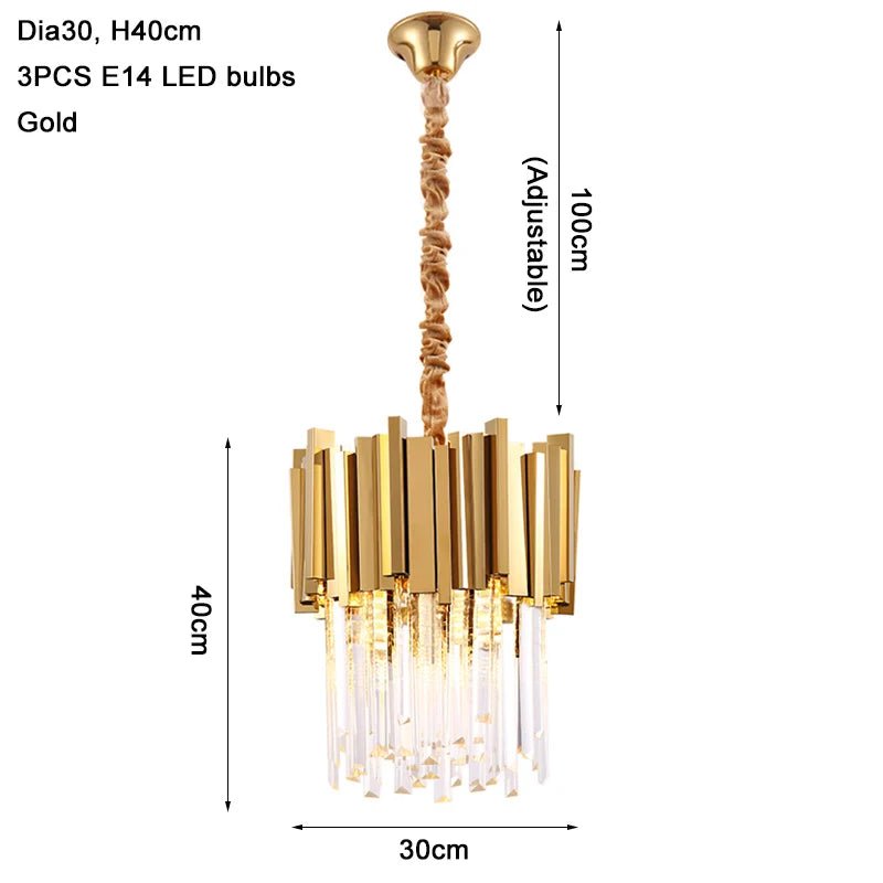 Altolana Luxury Gold Modern Crystal Chandelier - Lumen Attic