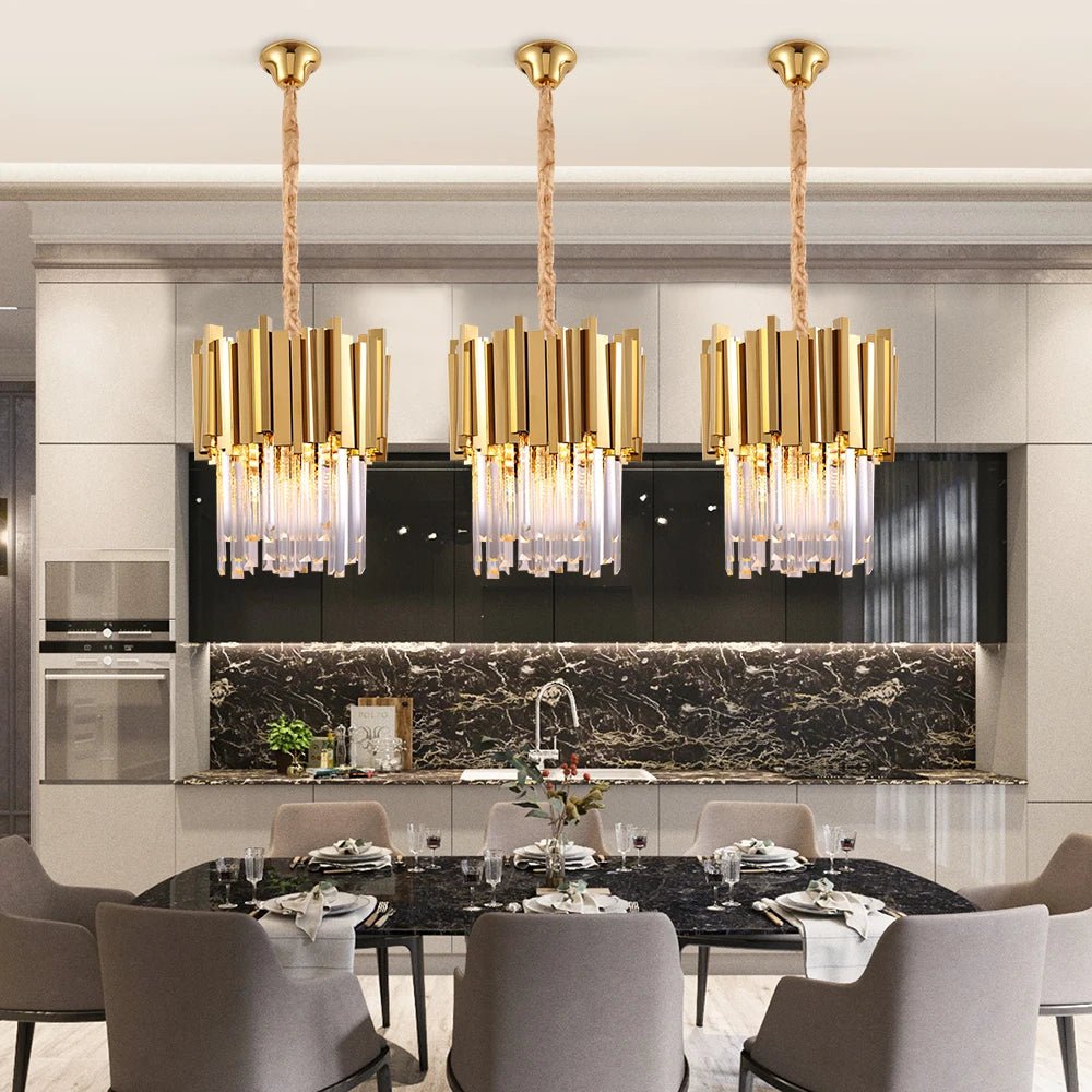 Altolana Luxury Gold Modern Crystal Chandelier - Lumen Attic