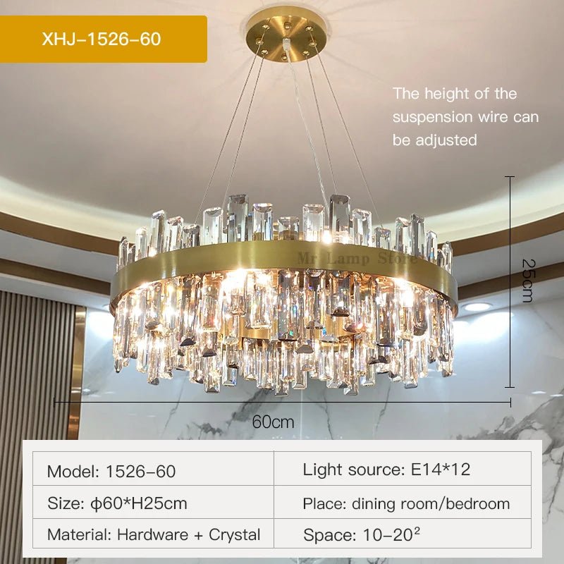 Aurelia Crystal Halo Chandelier Opulent LED - Lumen Attic