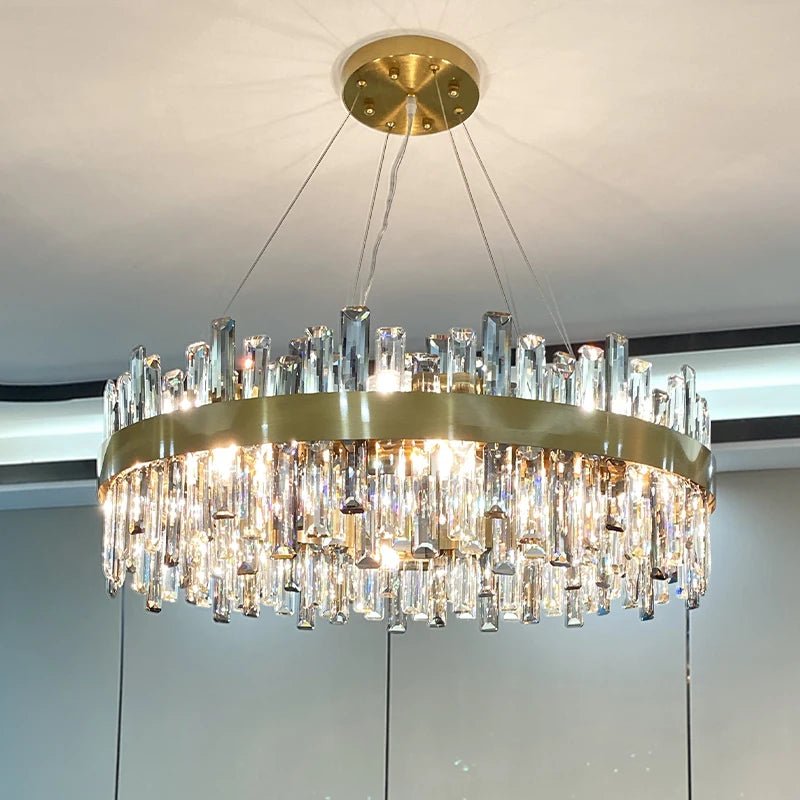 Aurelia Crystal Halo Chandelier Opulent LED - Lumen Attic