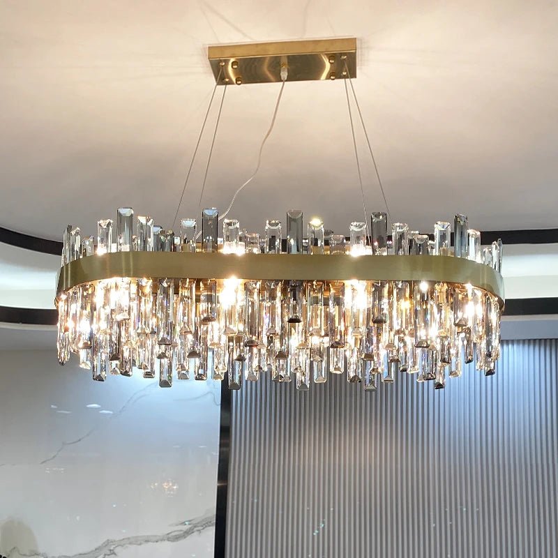 Aurelia Crystal Halo Chandelier Opulent LED - Lumen Attic