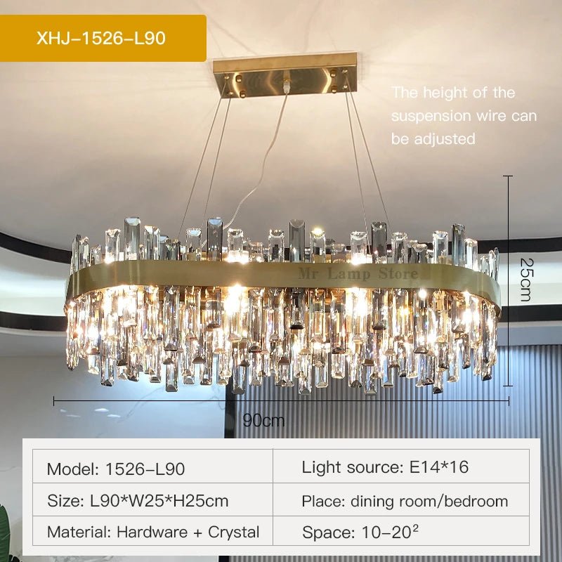 Aurelia Crystal Halo Chandelier Opulent LED - Lumen Attic