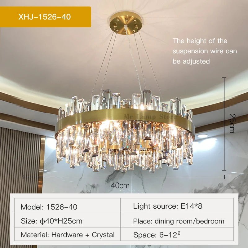 Aurelia Crystal Halo Chandelier Opulent LED - Lumen Attic