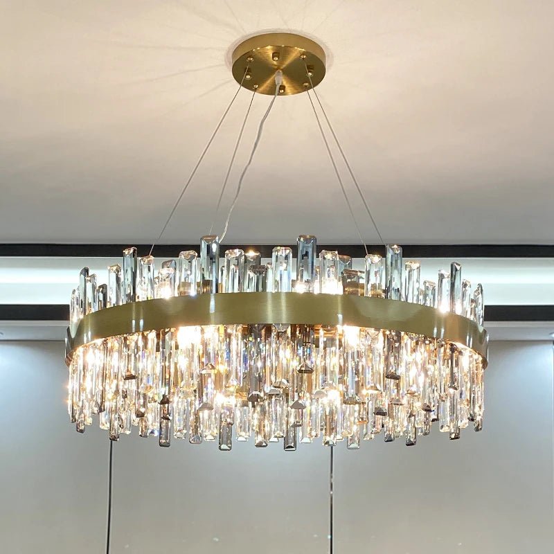 Aurelia Crystal Halo Chandelier Opulent LED - Lumen Attic