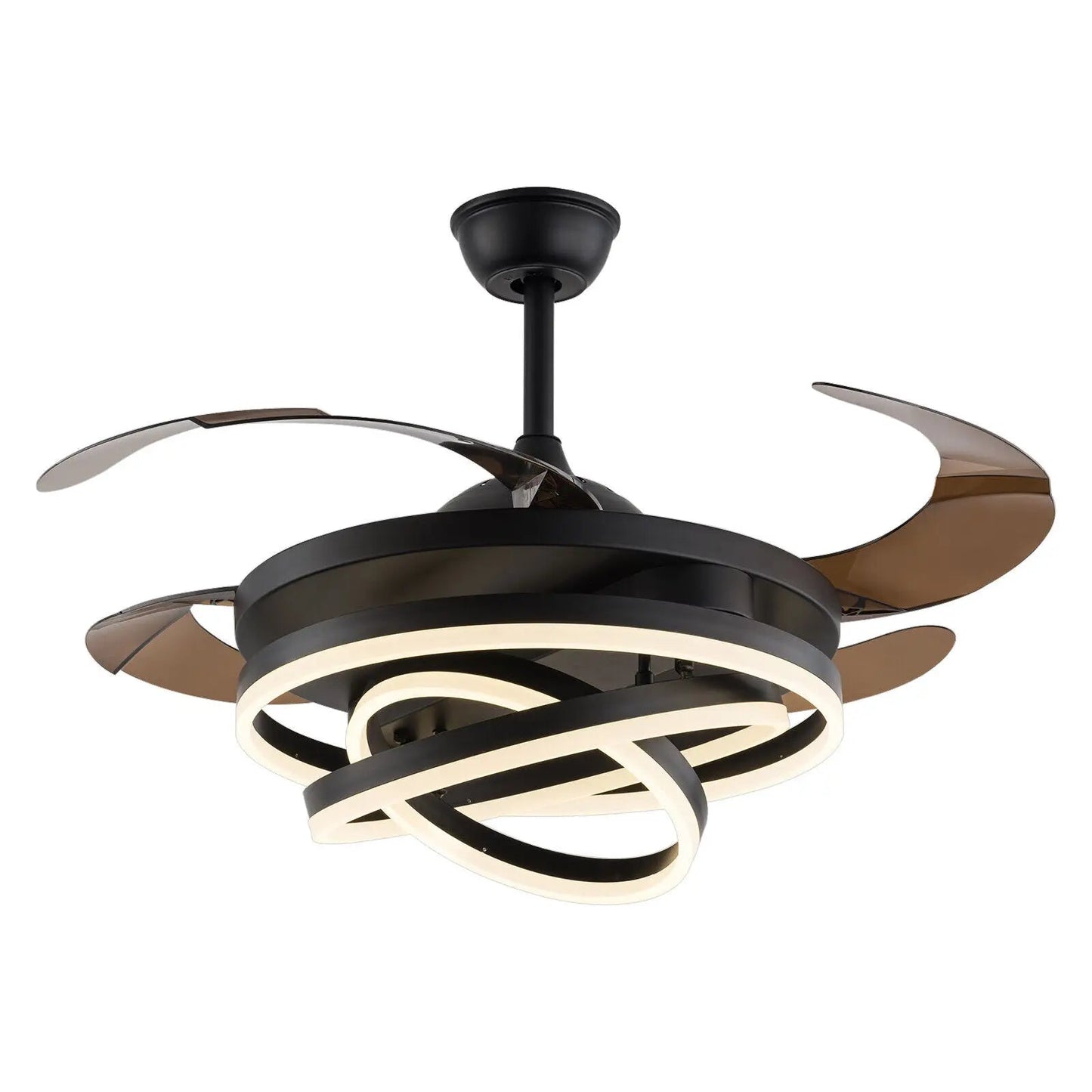 Benfred 42" Modern LED Light Retractable Fan - Lumen Attic