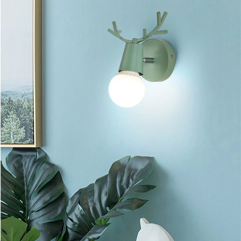 Colorful Antler Nordic Scone Wall Light - Lumen Attic