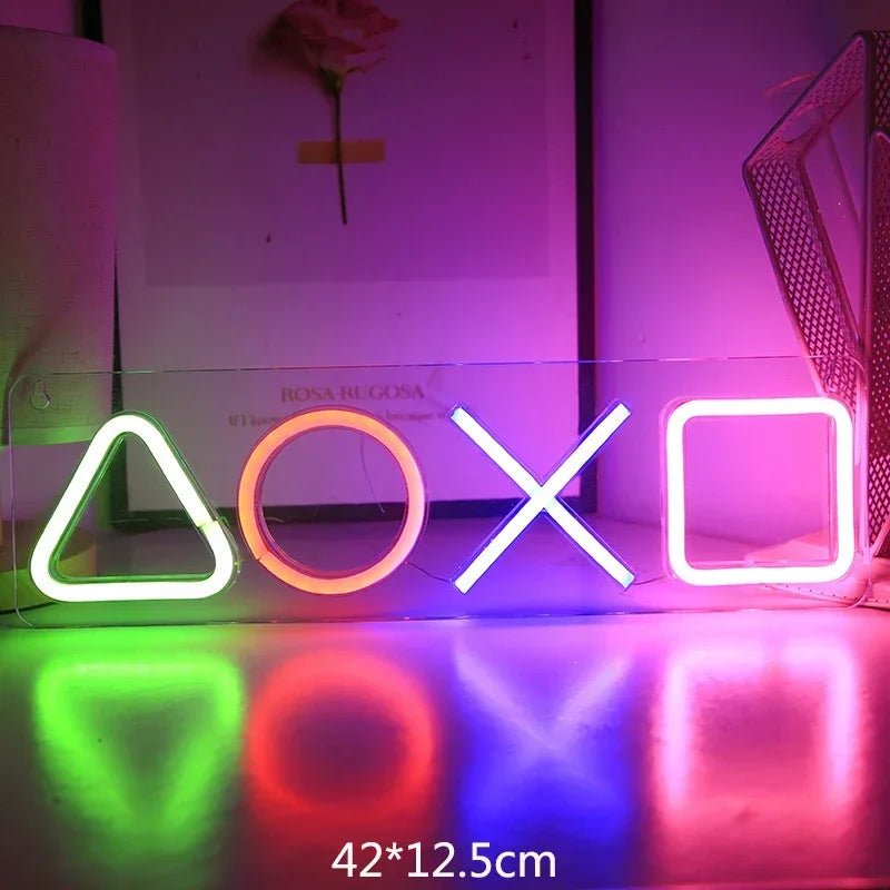 Controller Button Neon Signs - Lumen Attic