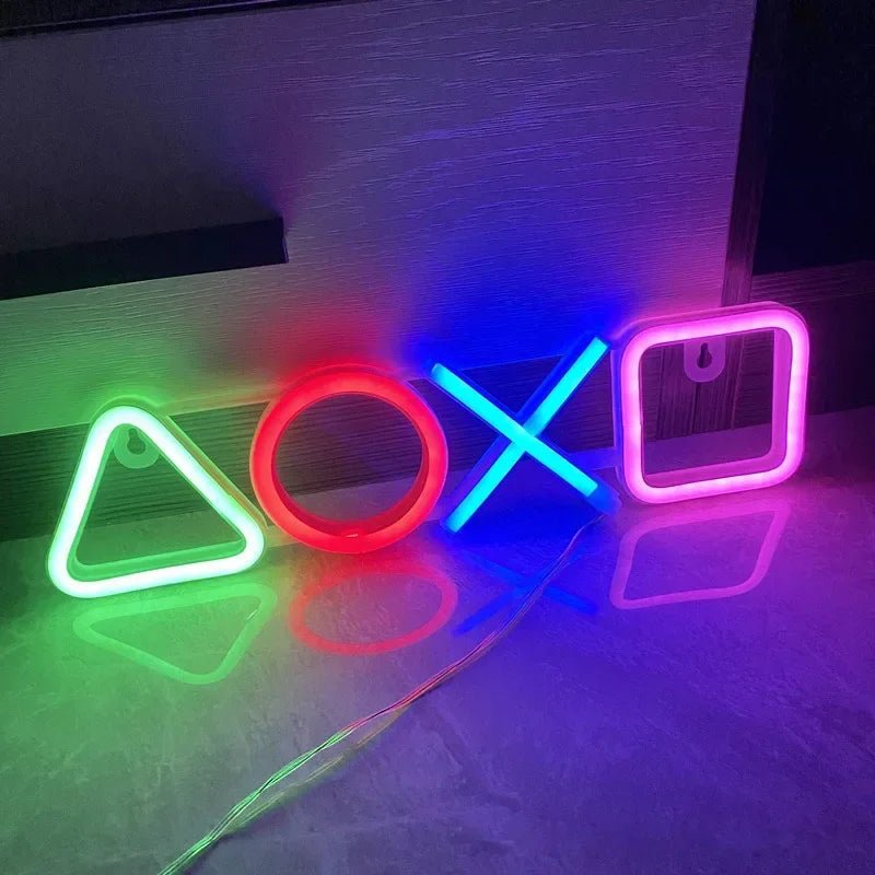 Controller Button Neon Signs - Lumen Attic