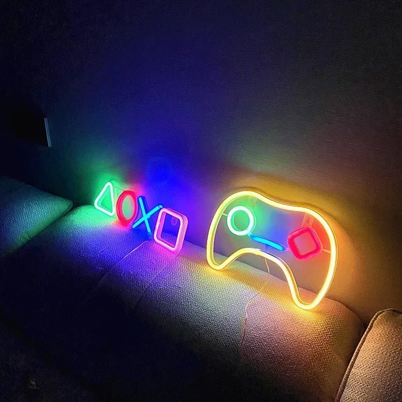 Controller Button Neon Signs - Lumen Attic