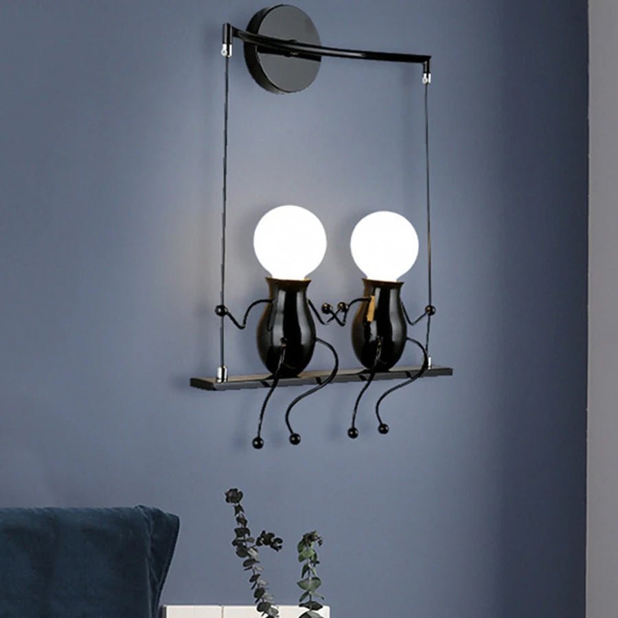 Creative Little Figurine on Swing Wall Sconces - Lumen Attic