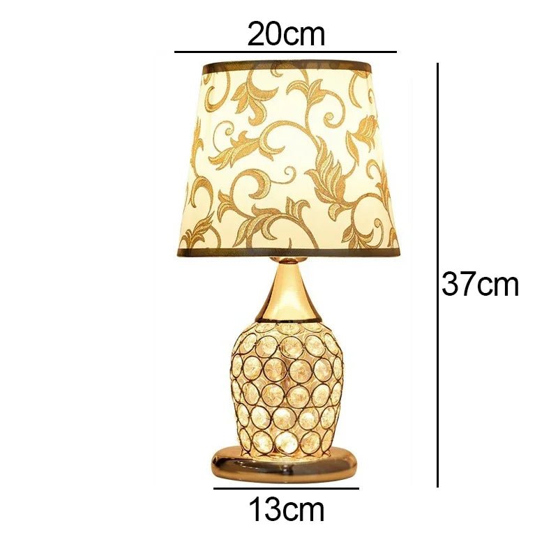 Crystal Luxe Golden Mesh Table Lamp Elegance - Lumen Attic