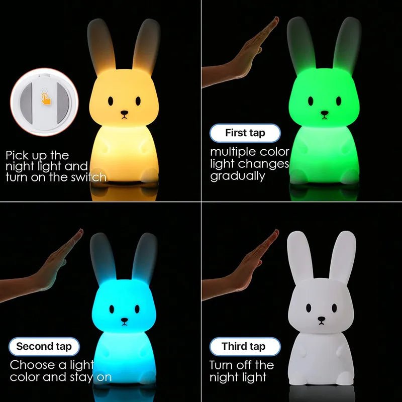 Cute Small Bunny Table Night Light - Lumen Attic