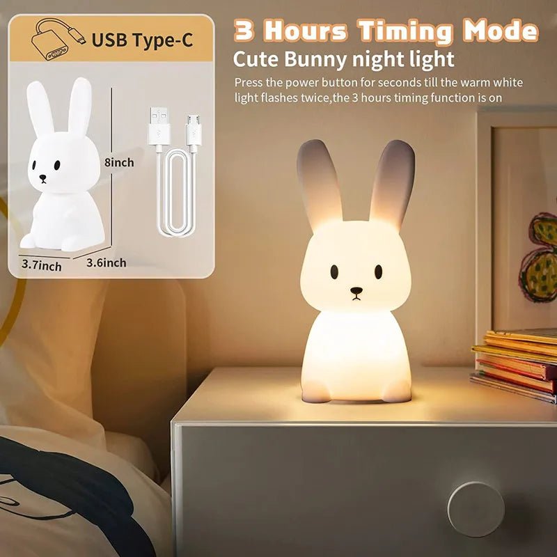 Cute Small Bunny Table Night Light - Lumen Attic