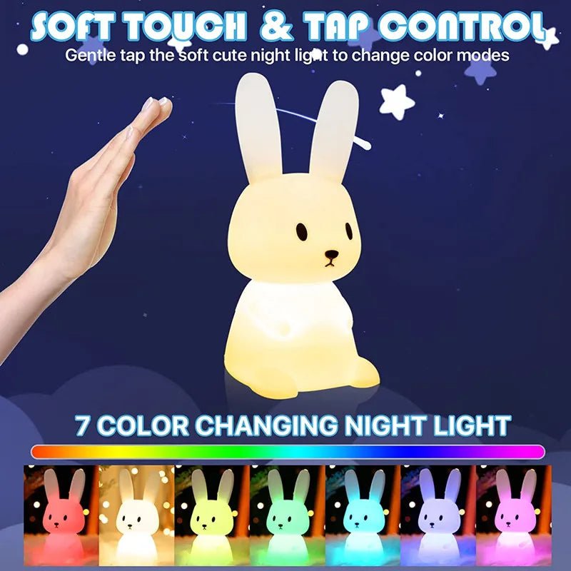 Cute Small Bunny Table Night Light - Lumen Attic