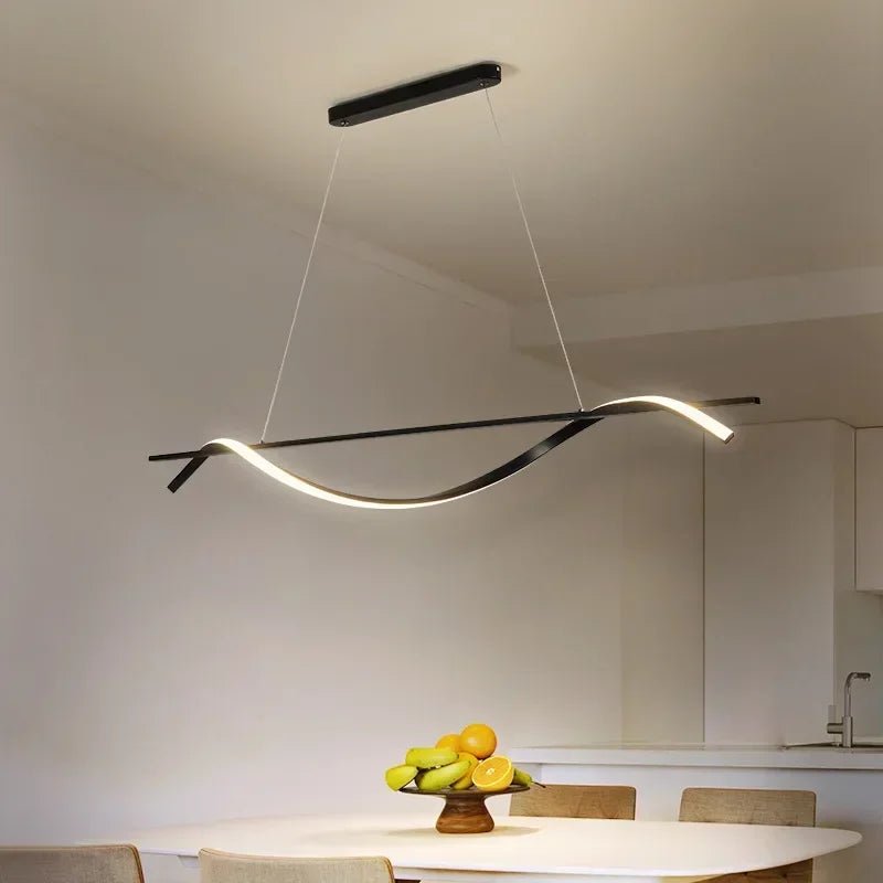 DAMIA Wavey Modern LED Pendant Light - Lumen Attic