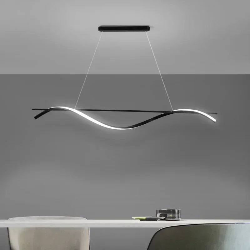 DAMIA Wavey Modern LED Pendant Light - Lumen Attic