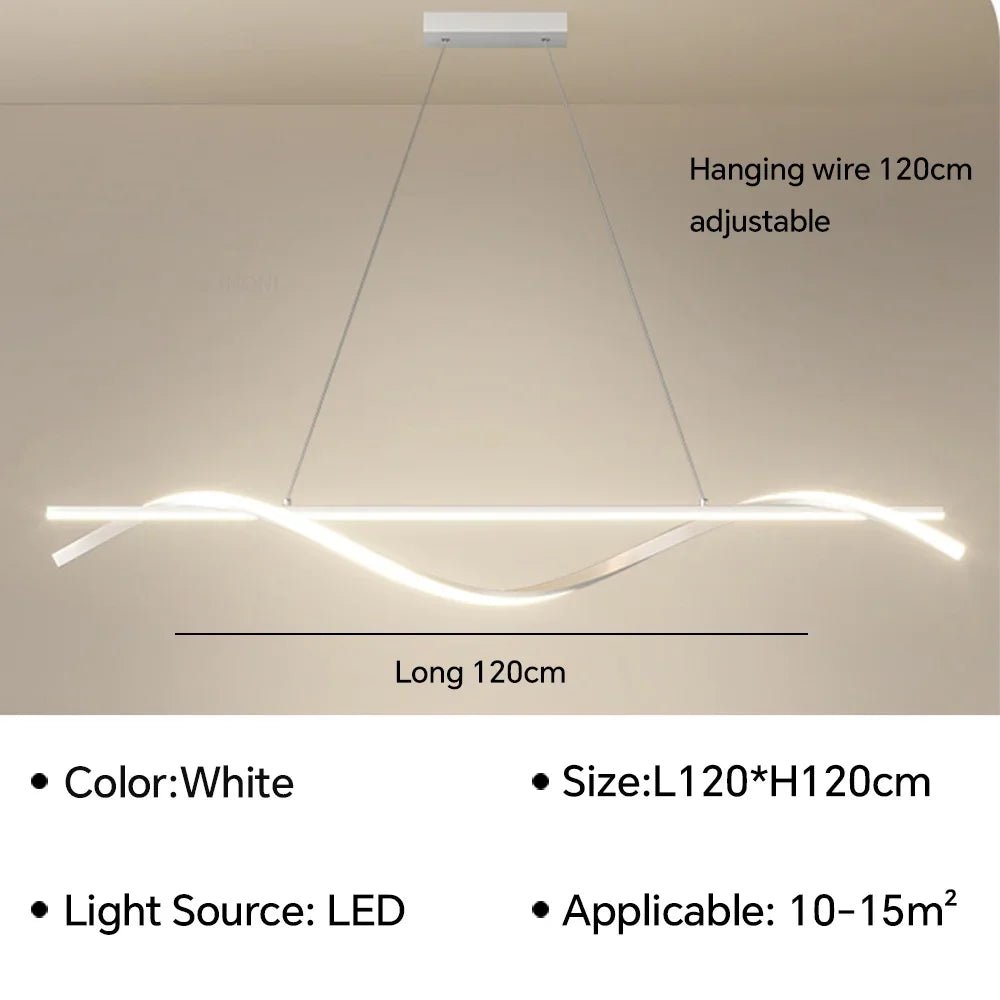 DAMIA Wavey Modern LED Pendant Light - Lumen Attic