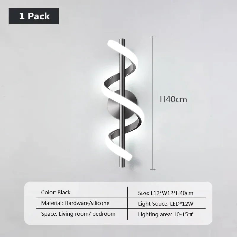 DARHYN Three Curved Lines Wall Lamp - Lumen Attic