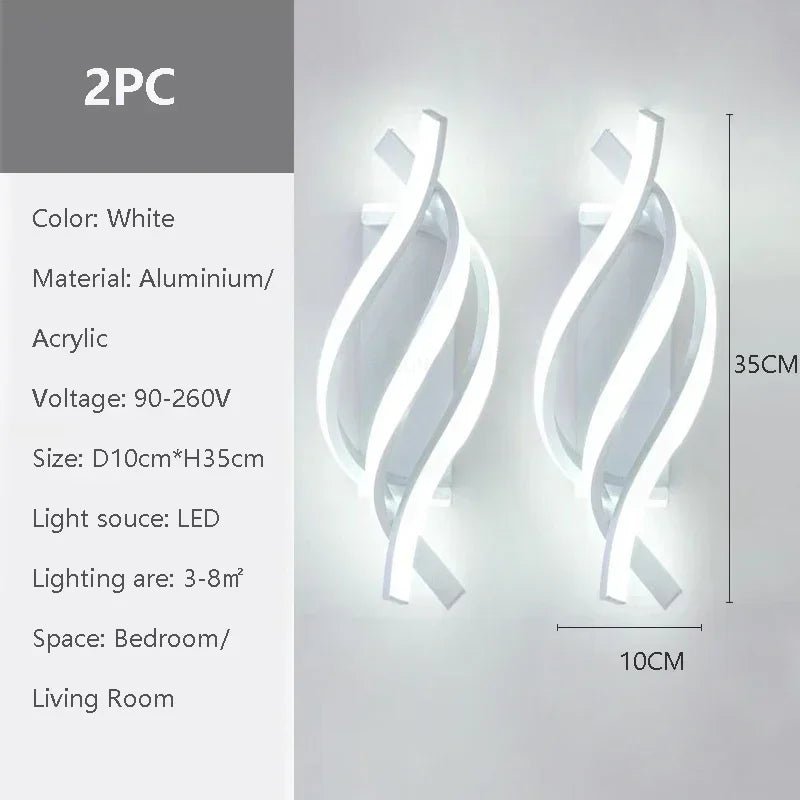 DARHYN Three Curved Lines Wall Lamp - Lumen Attic