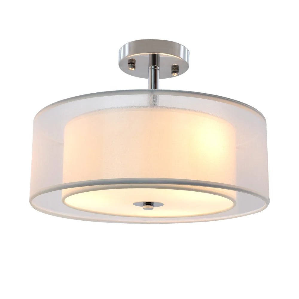 Della 20" 3 - light Classic Semi Flush Mount Ceiling Light - Lumen Attic