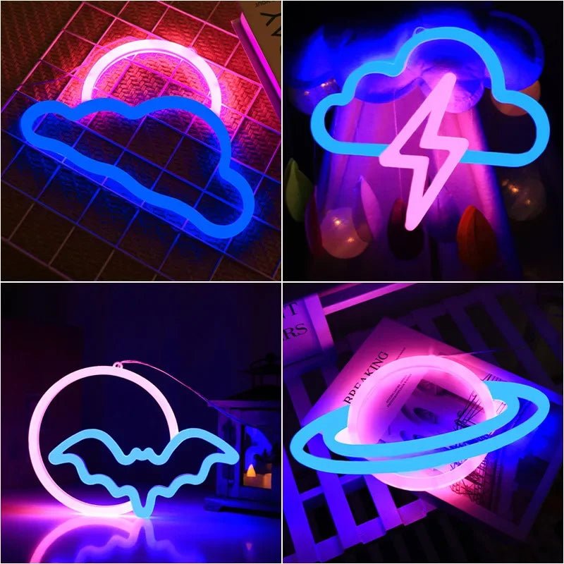 Double Sided LED Neon Sign Night Light - Lumen Attic