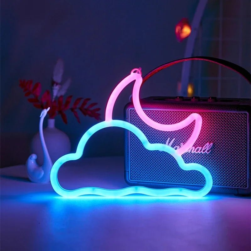 Double Sided LED Neon Sign Night Light - Lumen Attic