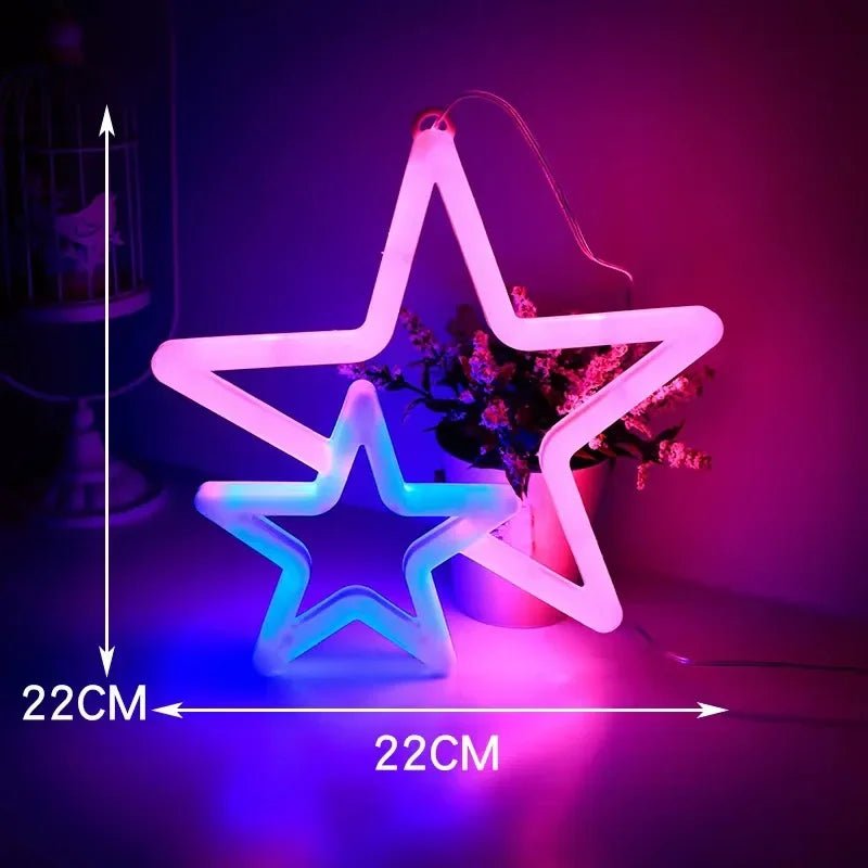 Double Sided LED Neon Sign Night Light - Lumen Attic