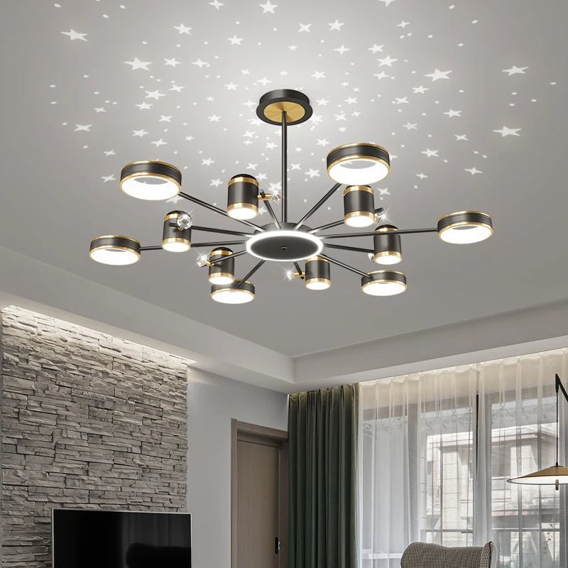 DT Night Modern Chandelier with 13 Lights - Lumen Attic